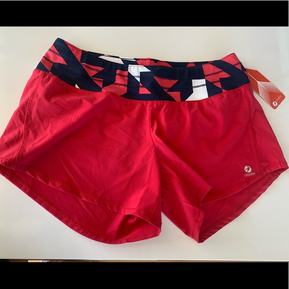 Women’s Oiselle Roga Running Shorts Sz 4 Red
